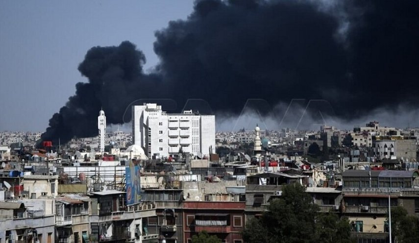  اندلاع حريق ضخم جنوب دمشق