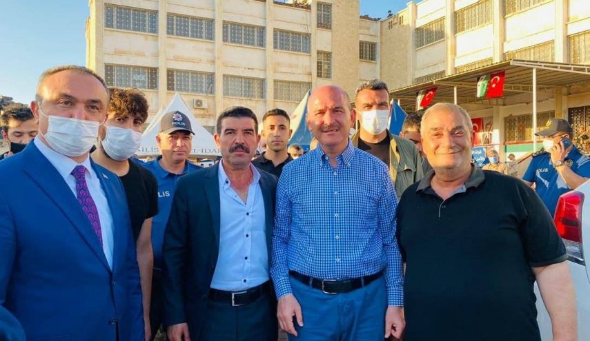 وزير الداخلية التركي يزور عفرين واعزاز السوريتين