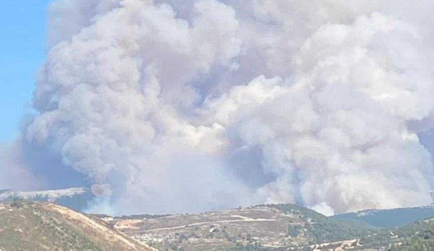 آتش‌سوزی بزرگ در جنگل‌های شمال لبنان