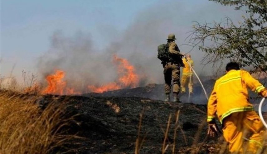 آتش شهرک‌های صهیونیستی اطراف غزه را در کام خود فرو برد
