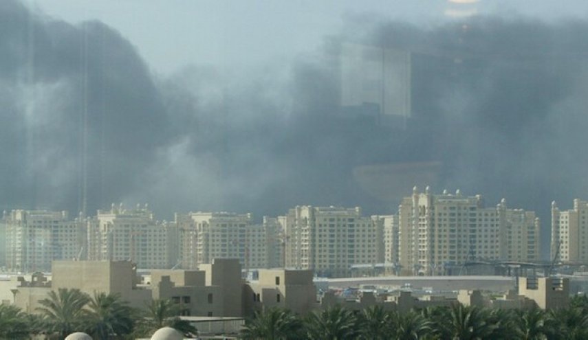 آتش‌سوزی در منطقه صنعتی «جبل علی» امارات + ویدیو
