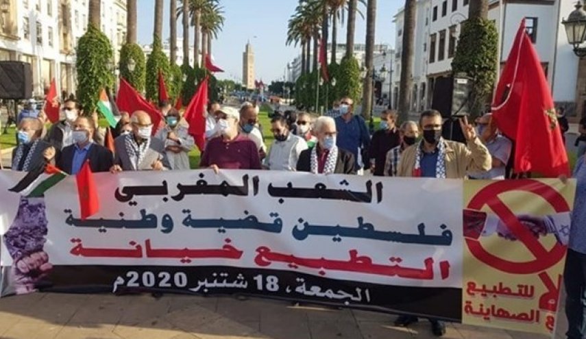 تداوم حمایت مردم مغرب از فلسطین؛ معترضان در شهرهای مختلف، تظاهرات می‌کنند
