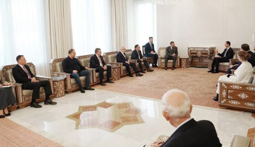 الرئيس الأسد يستقبل وفدا برلمانيا روسيا برئاسة سابلين
