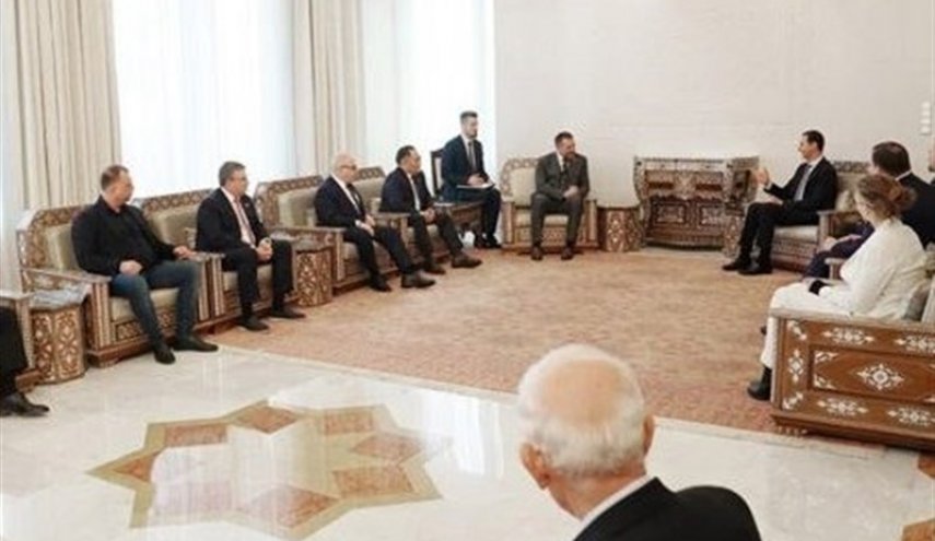 دیدار یک هیأت پارلمانی روسیه با «بشار اسد»