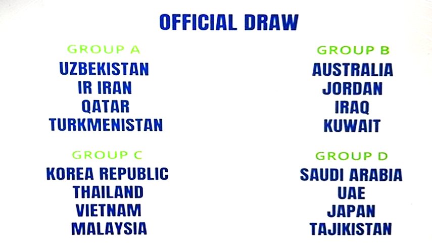 قرعة كأس آسيا تضع العراق بمواجهة استراليا والاردن والكويت