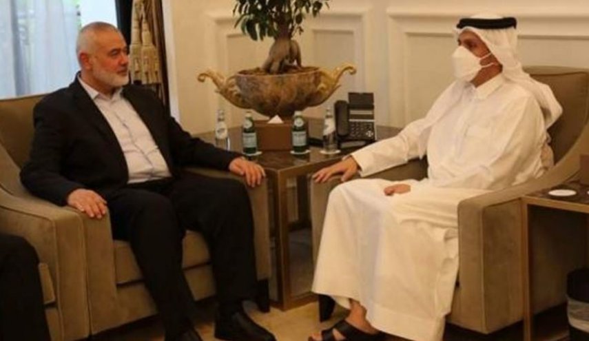 تفاصيل لقاء وفد حماس برئاسة هنية مع وزير خارجية قطر