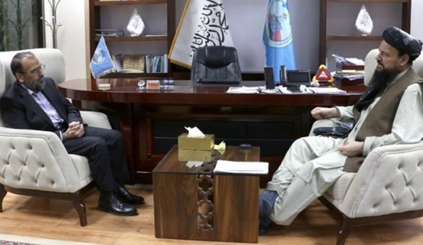 مساعد السفير الايراني يتباحث مع وزير الطاقة بسلطة طالبان حول المياه