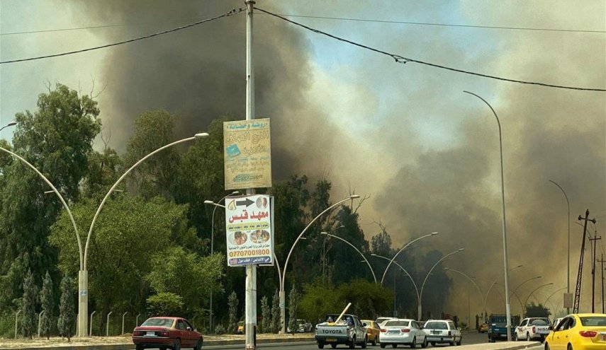 بالصور.. حريق هائل يلتهم غابات الموصل