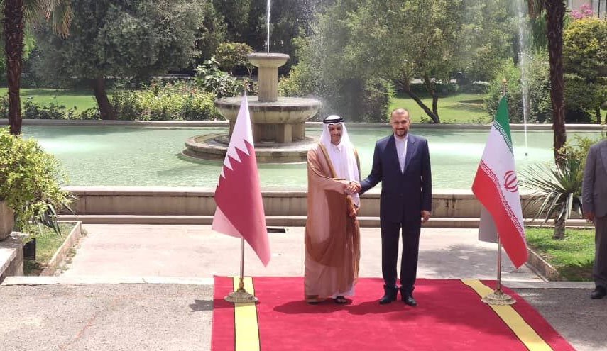 امیرعبداللهیان از وزیر خارجه قطر استقبال کرد