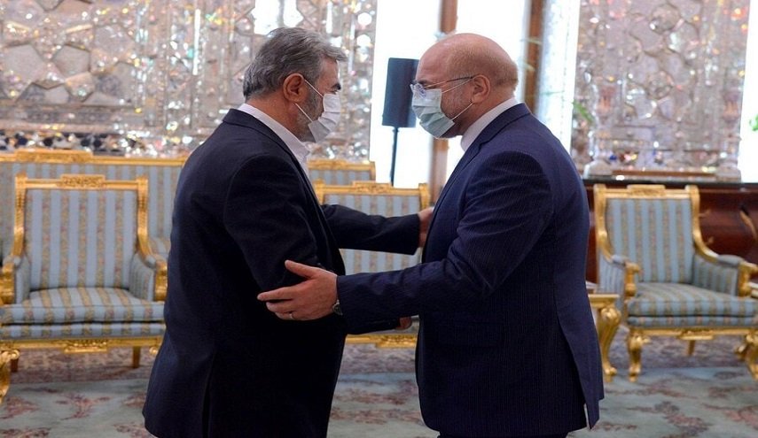 قاليباف يستقبل النخالة ويؤكد ان الجهاد والمقاومة هما رمز الانتصار