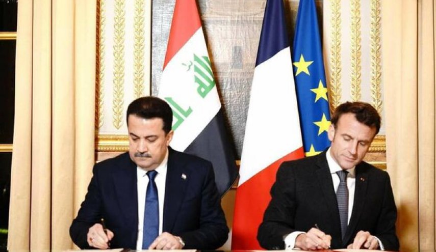 عراق و فرانسه توافق نامه همکاری استراتژیک امضا کردند 