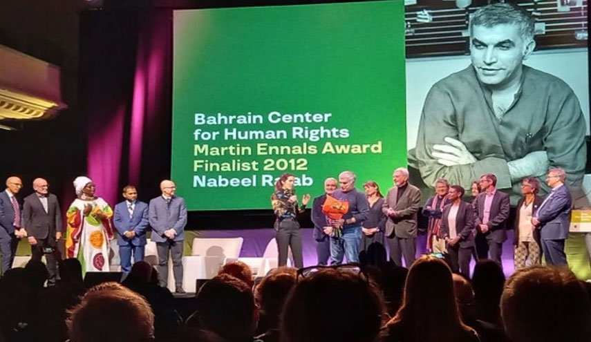 'نبيل رجب' يتسلَّم جائزة 'مارتن إينالز' للمدافعين عن حقوق الإنسان