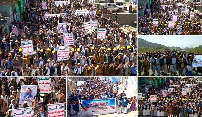 اليمن.. مسيرات جماهيرية وفاء للشهيد الصماد وتضامنا مع فلسطين في ريمة