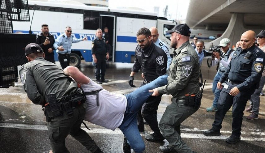 درگیری پلیس رژیم صهیونیستی با تظاهرکنندگان؛ 5 تن بازداشت شدند