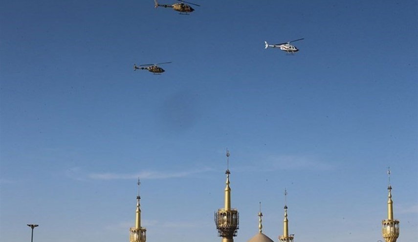 بالگردهای ارتش در آسمان تهران رژه رفتند
