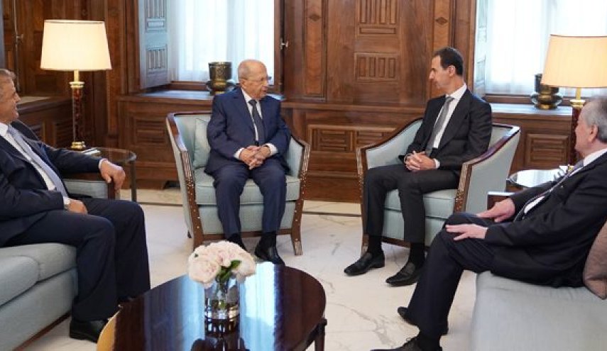 الرئيس الأسد يستقبل الرئيس اللبناني السابق العماد ميشال عون
