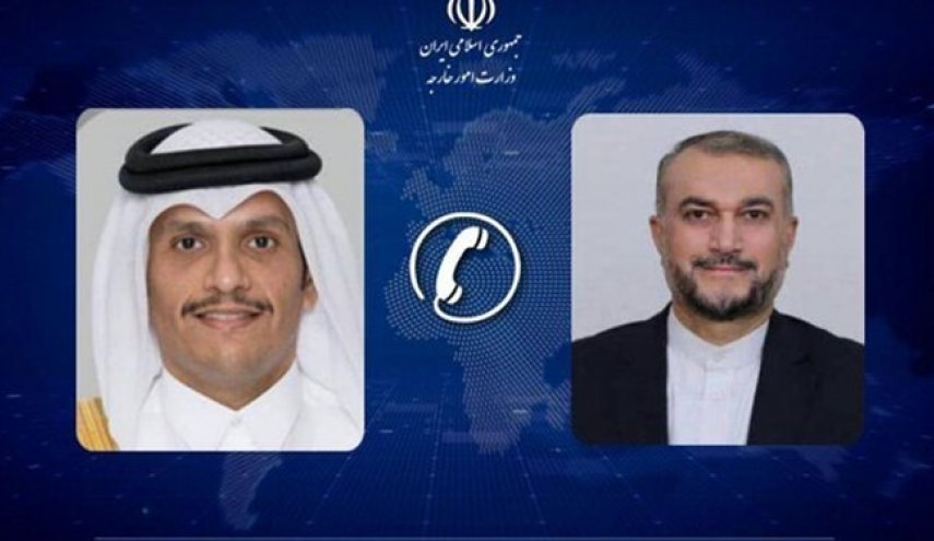 محادثات هاتفية بين وزيري الخارجية الايراني والقطري