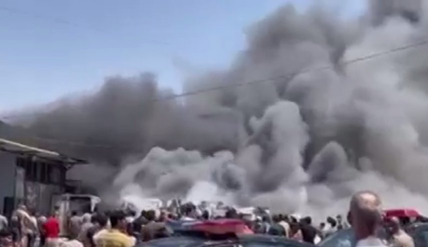 اندلاع حريق كبير في سوق شرقي بغداد