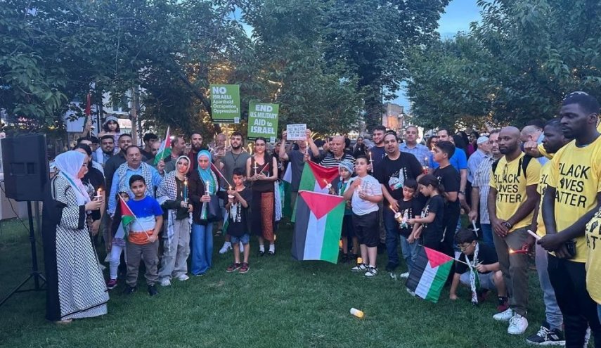 راهپیمایی همبستگی با مردم فلسطین در آمریکا