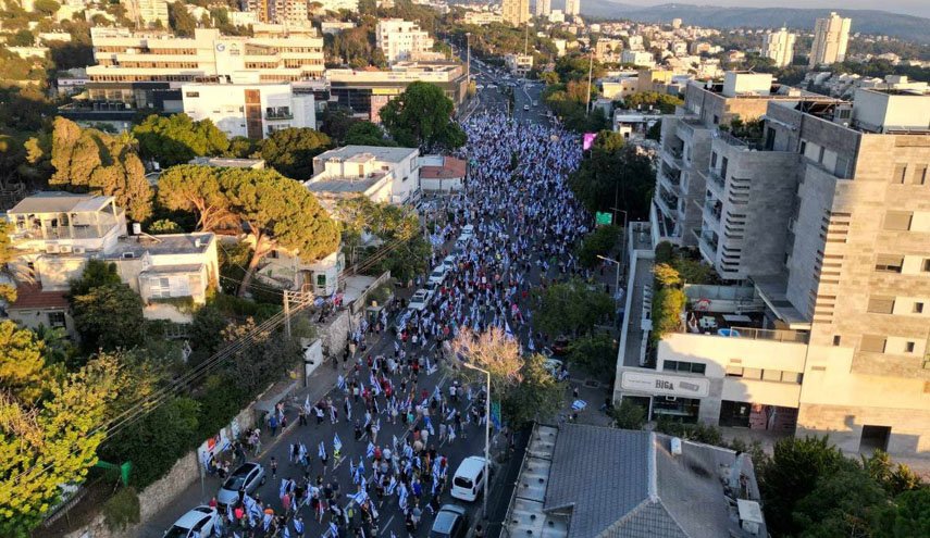 تظاهرات‌ علیه اصلاحات قضایی نتانیاهو در سرتاسر اراضی اشغالی
