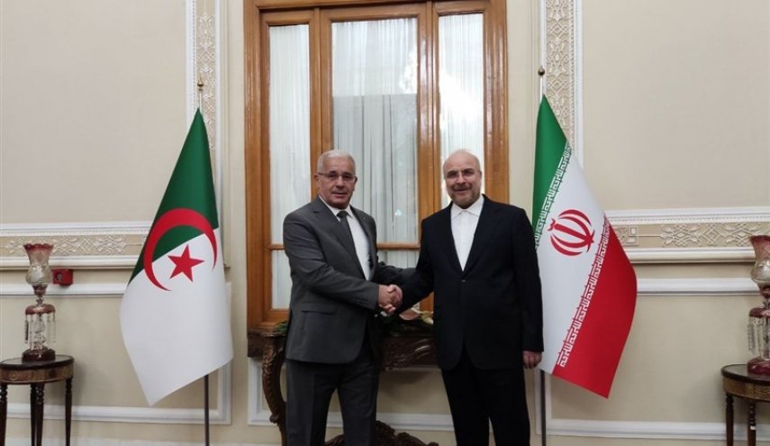 رئيس البرلمان الايراني يستقبل رسميا نظيره الجزائري