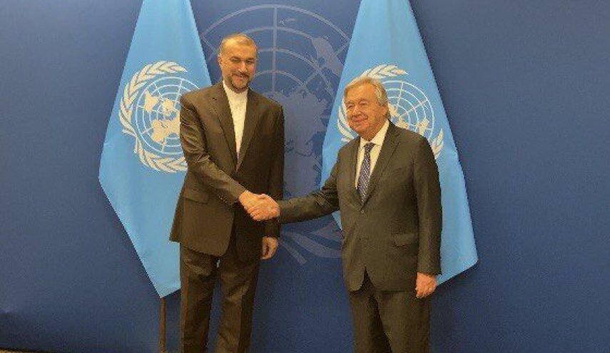 امير عبداللهيان يلتقي الامين العام للامم المتحدة