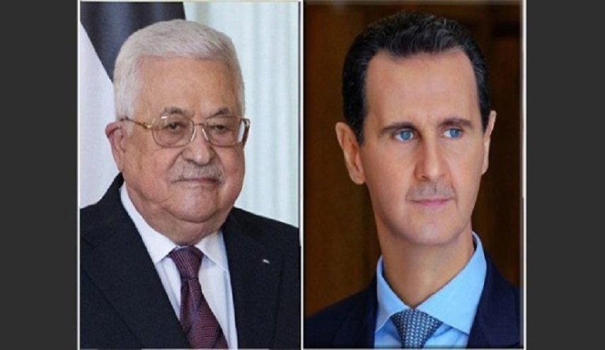 الرئيس الأسد يتلقى برقية تعزية من محمود عباس بشهداء الكلية الحربية