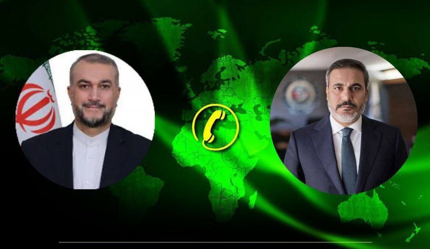 وزيرا الخارجية الايراني والتركي يتباحثان هاتفيا حول التطورات في فلسطين