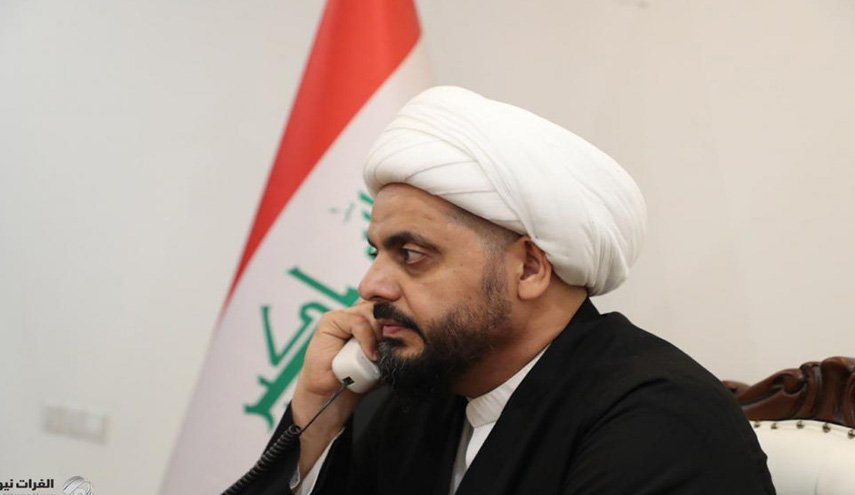الشيخ الخزعلي یتصل بهنيّة ویؤكد التزام العراق بدعم القضية الفلسطينية