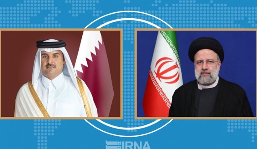 مباحثات هاتفية بين اية الله رئيسي وامير قطر