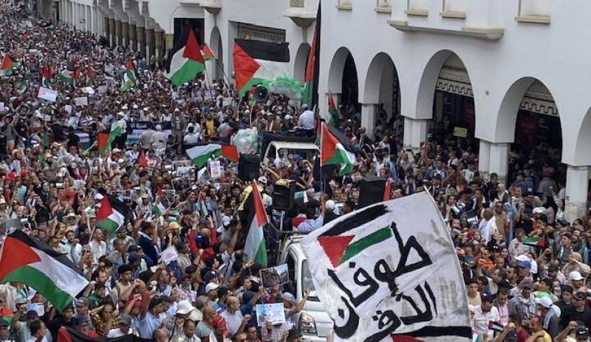 الشعب المغربي يتوحد ضد الاحتلال الإسرائيلي والتطبيع + صور