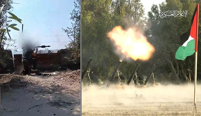 القسام تدمر 3 دبابات وناقلة جند وجرافة بقذائف 'الياسين 105' 