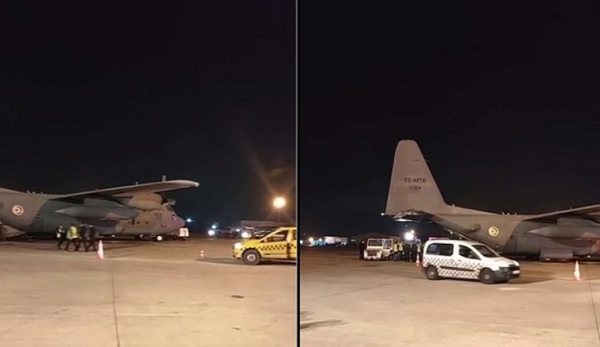 اولین گروه از مجروحان فلسطینی با هواپیمای نظامی وارد تونس شدند 