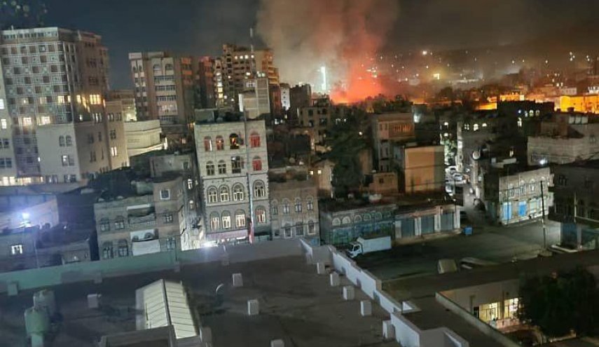 حملات هوایی آمریکا و انگلیس به صنعاء پایتخت یمن

