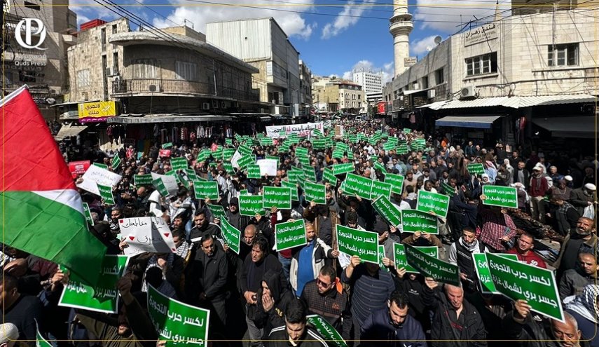 مسيرة في الأردن للمطالبة بإدخال المساعدات لشمال قطاع غزة