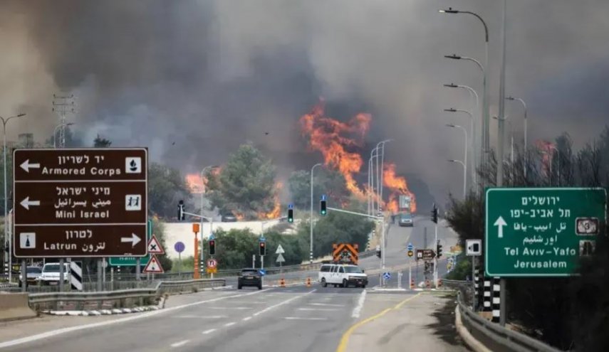 آتش سوزی مجدد در اراضی اشغالی+ ویدیو
