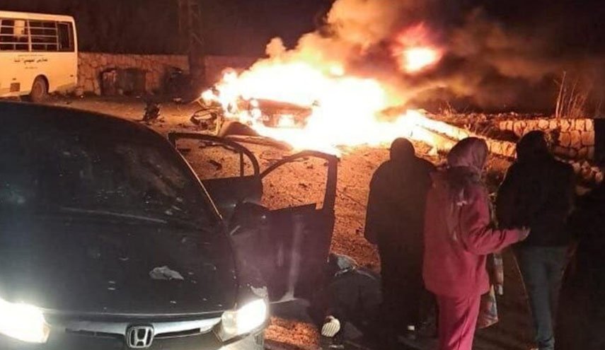 حمله هوایی رژیم صهیونیستی به یک خودرو در لبنان+ویدیو