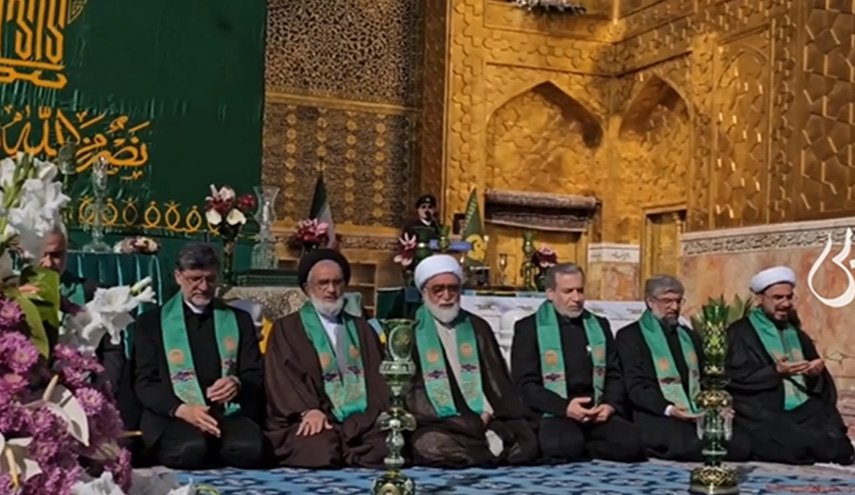 عراقجي يشارك في مراسم استبدال راية قبة الإمام الرضا (ع) في مشهد