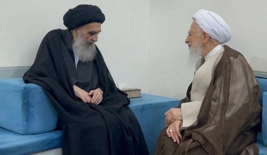 لقاء تاريخي بين العلامة جوادي الآملي وآية الله السيد السيستاني
