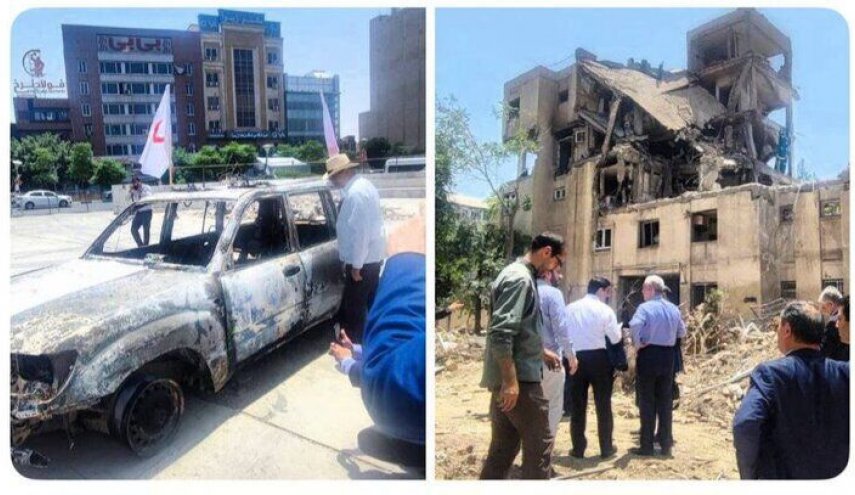  سفراء 10 دول أجنبية يتفقدون آثار الدمار الناجم عن العدوان الصهيوني في طهران