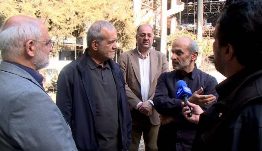 رئيس الجمهورية يتفقد مبنى الاذاعة والتلفزيون الايراني