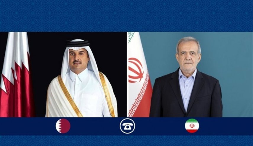 بزشكيان لأمير قطر: الشعب الإيراني سيصمد حتى النهاية ويدافع عن حقوقه