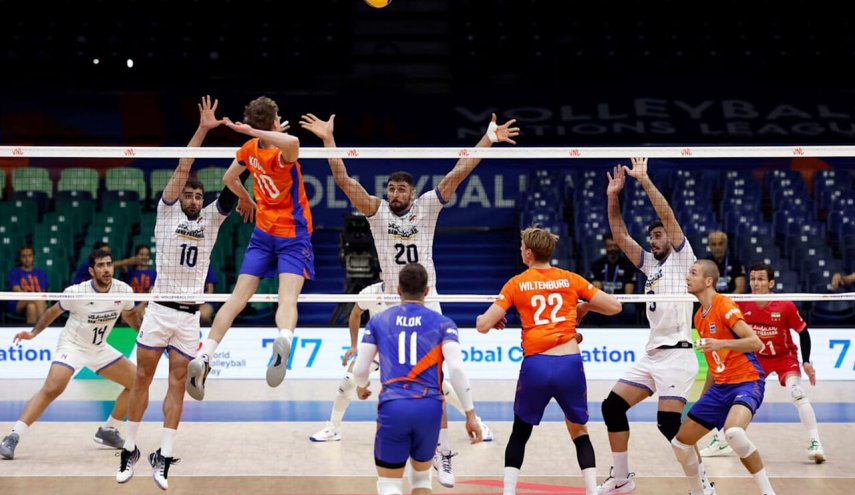 ايران تفوز على هولندا في دوري الامم بالكرة الطائرة