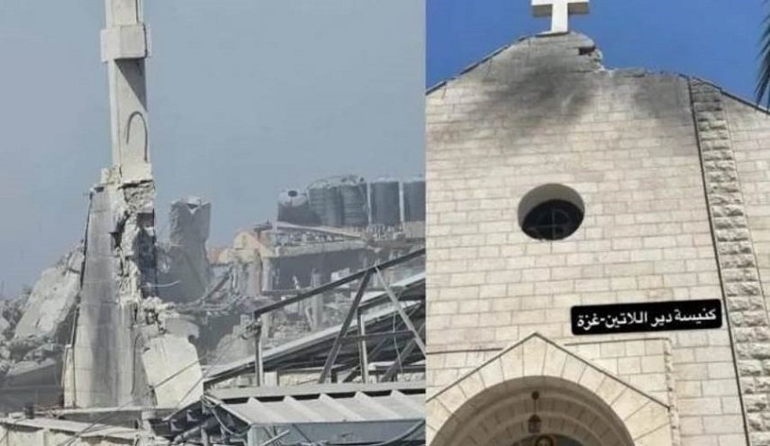 بطريركية الروم الأرثوذكس تدين قصف الاحتلال لكنيسة دير اللاتين بغزة