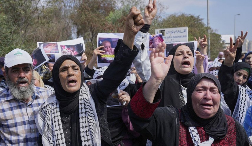 تجمع حامیان فلسطین در بیروت برای بازگشایی گذرگاه رفح