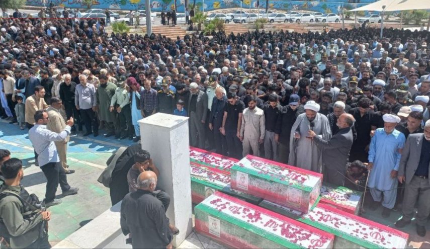 تشييع جثامين شهداء الهجوم الإرهابي على مبنى القضاء في زاهدان