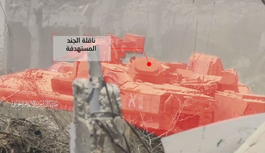 سرايا القدس تدمر آلية عسكرية للاحتلال أثناء توغلها حي الشجاعية