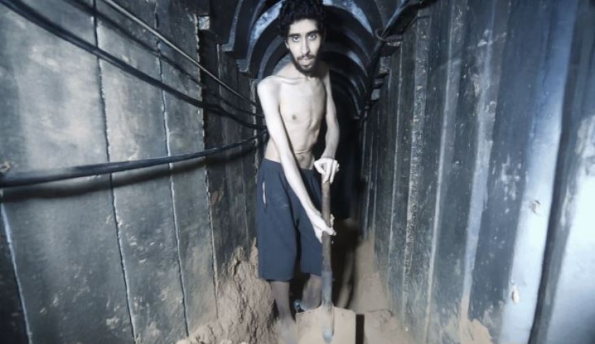 چگونه تصویر اسیر صهیونیستِ گرسنه در غزه نتانیاهو را رسوا کرد؟+  فیلم