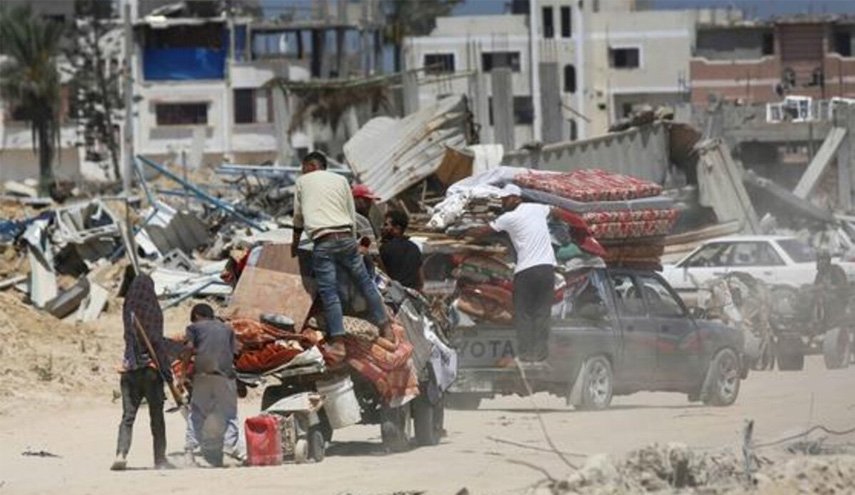 کوچ اجباری اهالی حی الزیتون از سوی رژیم صهیونیستی