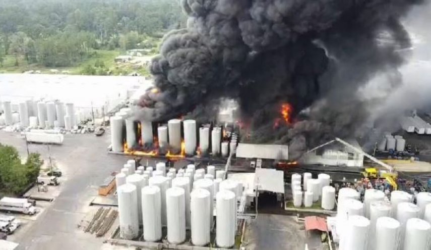 انفجار در کارخانه تولید روغن و مواد روان‌کننده در لوئیزیانای آمریکا